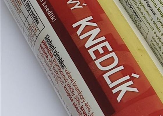 Bramborový knedlík V-tek s červenou etiketou